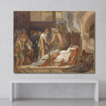 La Riconciliazione Dei Montecchi E Dei Capuleti Frederic Leighton flg61 quadro stampato su tela
