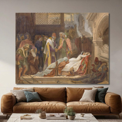 La Riconciliazione Dei Montecchi E Dei Capuleti Frederic Leighton flg61 quadro stampato su tela