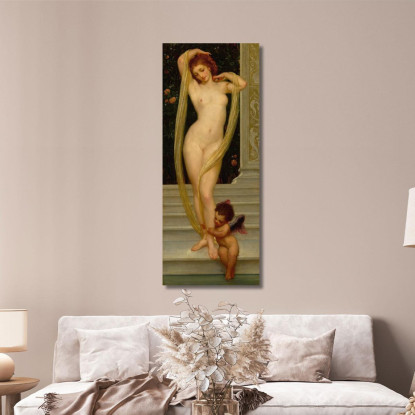 Venere E Cupido Frederic Leighton flg64 quadro stampato su tela