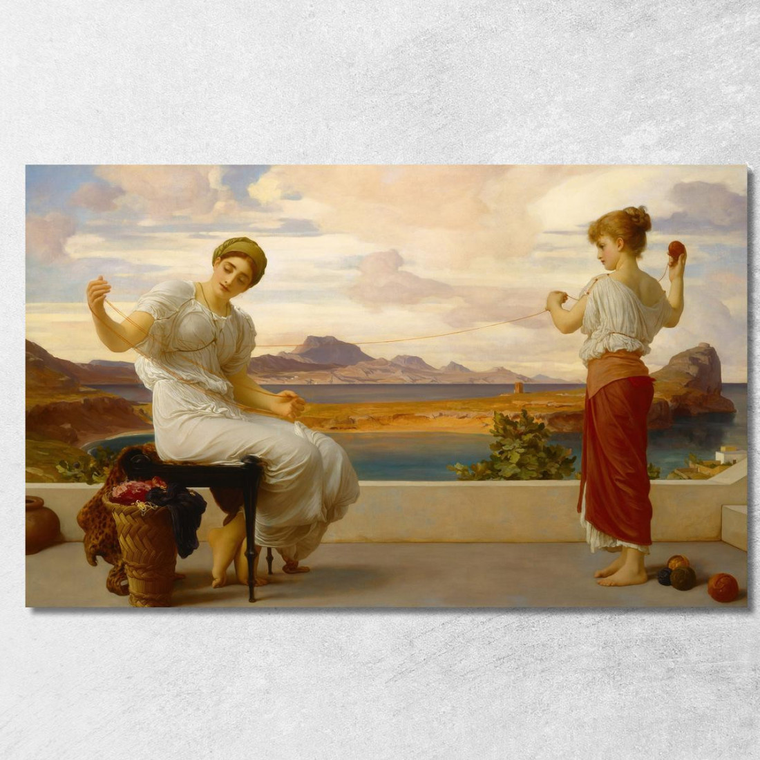Avvolgimento Della Matassa Frederic Leighton flg68 quadro stampato su tela Avvolgimento Della Matassa Frederic Leighton flg68 quadro stampato su tela