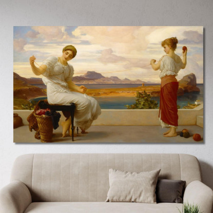 Avvolgimento Della Matassa Frederic Leighton flg68 quadro stampato su tela