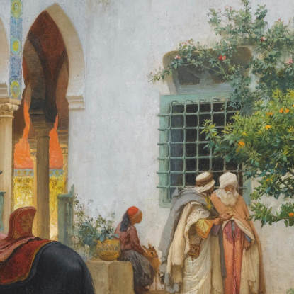 Un Cortile Nordafricano Frederick Arthur Bridgman fab2 quadro stampato su tela
