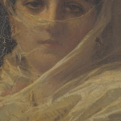 Una Bellezza Turca Frederick Arthur Bridgman fab4 quadro stampato su tela