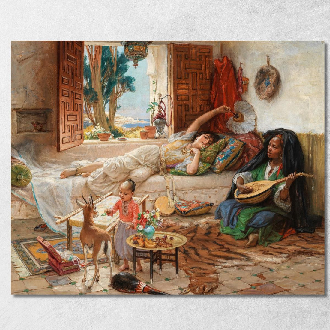 Un Pomeriggio Ad Algeri Frederick Arthur Bridgman fab7 quadro stampato su tela