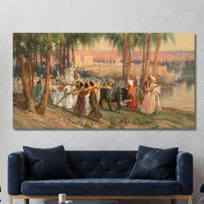 Una Processione Egiziana 2 Frederick Arthur Bridgman fab9 quadro stampato su tela