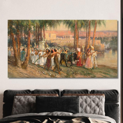 Una Processione Egiziana 2 Frederick Arthur Bridgman fab9 quadro stampato su tela