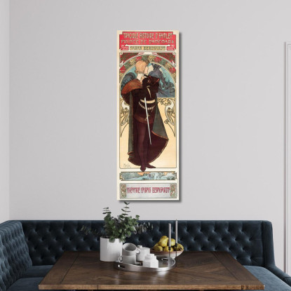 Frazione Alphonse Mucha amu13 quadro stampato su tela