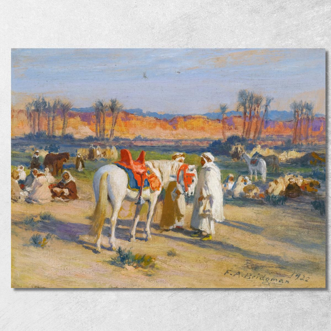 Arresto Nel Deserto Frederick Arthur Bridgman fab24 quadro stampato su tela Arresto Nel Deserto Frederick Arthur Bridgman fab24 quadro stampato su tela