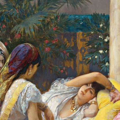 Nell'Harem Frederick Arthur Bridgman fab27 quadro stampato su tela