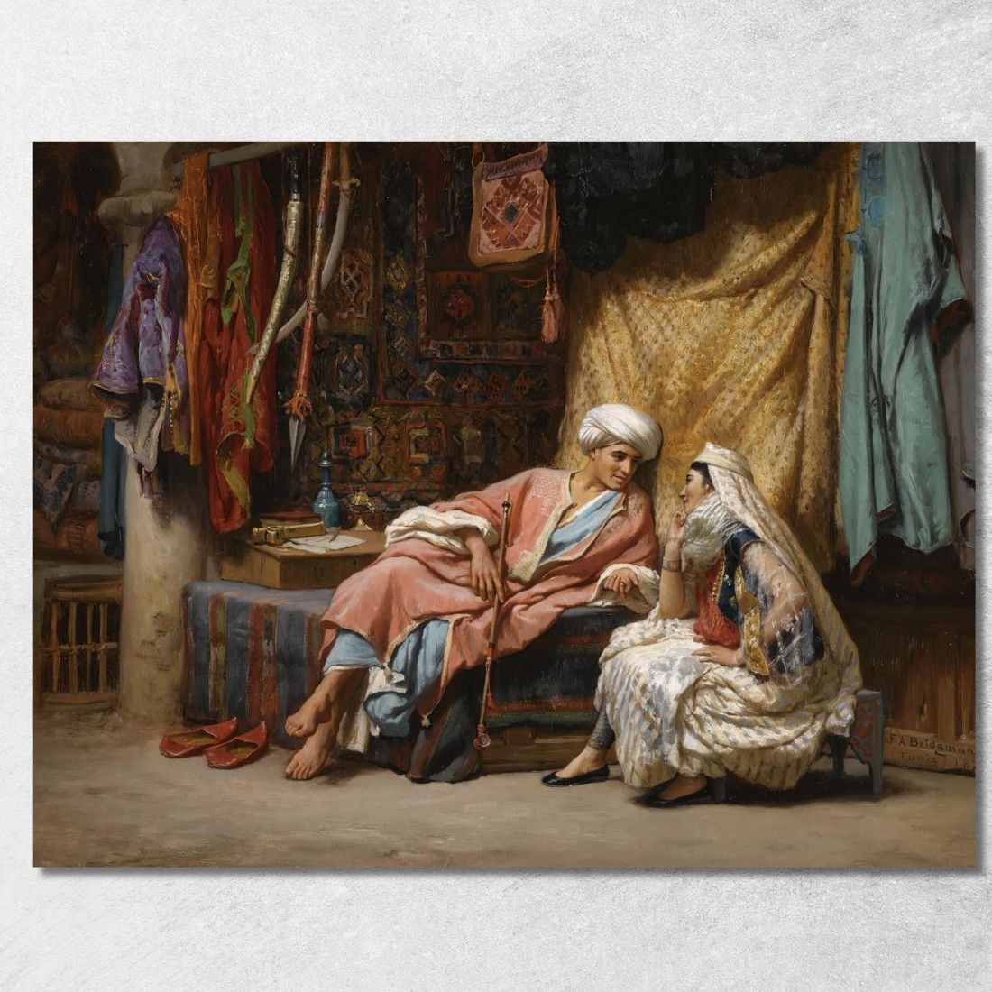 Nel Souk Di Tunisi Frederick Arthur Bridgman fab28 quadro stampato su tela Nel Souk Di Tunisi Frederick Arthur Bridgman fab28 quadro stampato su tela