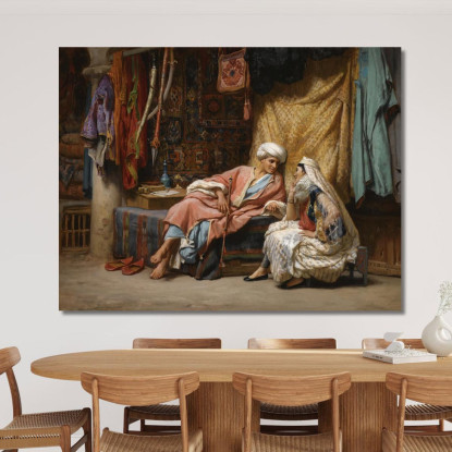 Nel Souk Di Tunisi Frederick Arthur Bridgman fab28 quadro stampato su tela