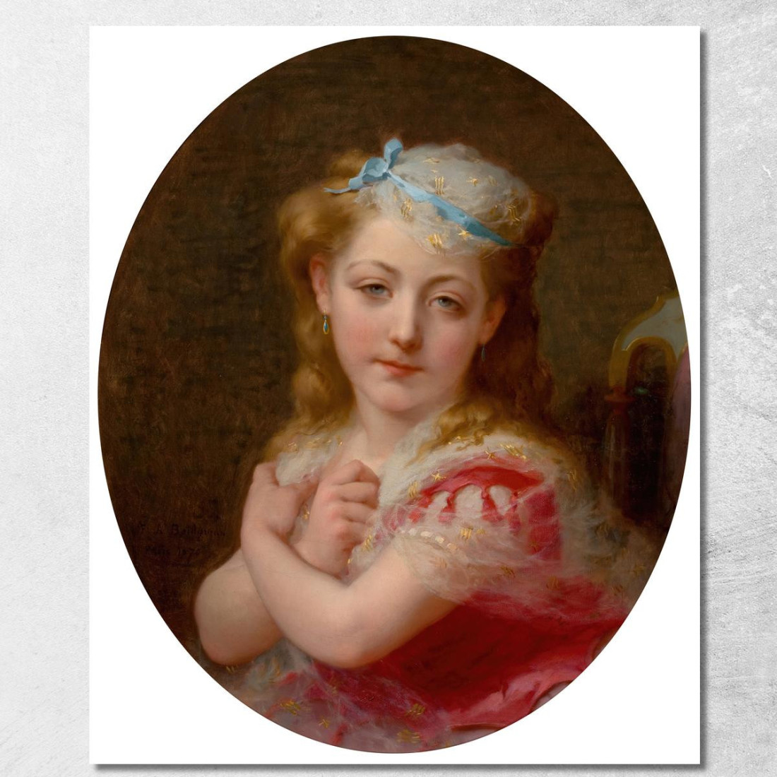 Ritratto Di Una Giovane Ragazza Frederick Arthur Bridgman fab45 quadro stampato su tela Ritratto Di Una Giovane Ragazza Frederick Arthur Bridgman fab45 quadro stampato su tela