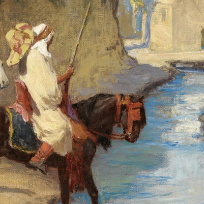 Ritorno Dalla Caccia Frederick Arthur Bridgman fab47 quadro stampato su tela