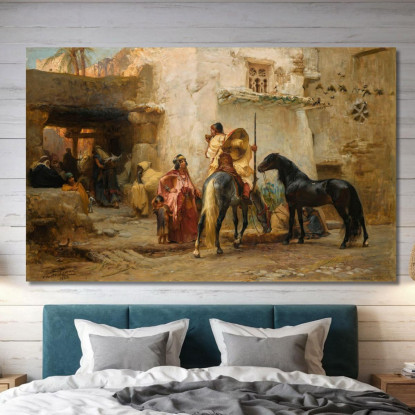 Strada In Algeria Frederick Arthur Bridgman fab50 quadro stampato su tela