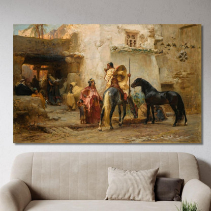 Strada In Algeria Frederick Arthur Bridgman fab50 quadro stampato su tela