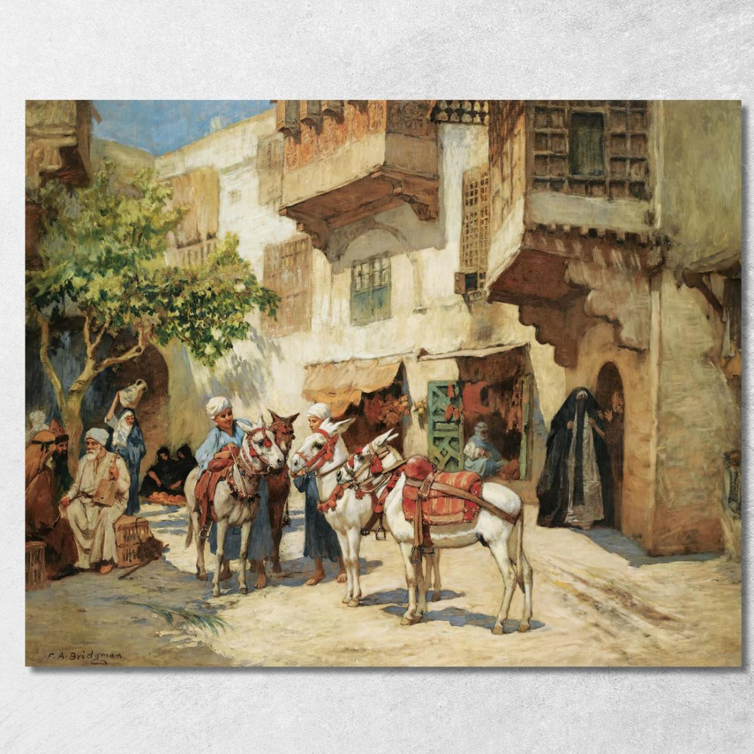 La Piazza Del Mercato 2 Frederick Arthur Bridgman fab57 quadro stampato su tela La Piazza Del Mercato 2 Frederick Arthur Bridgman fab57 quadro stampato su tela