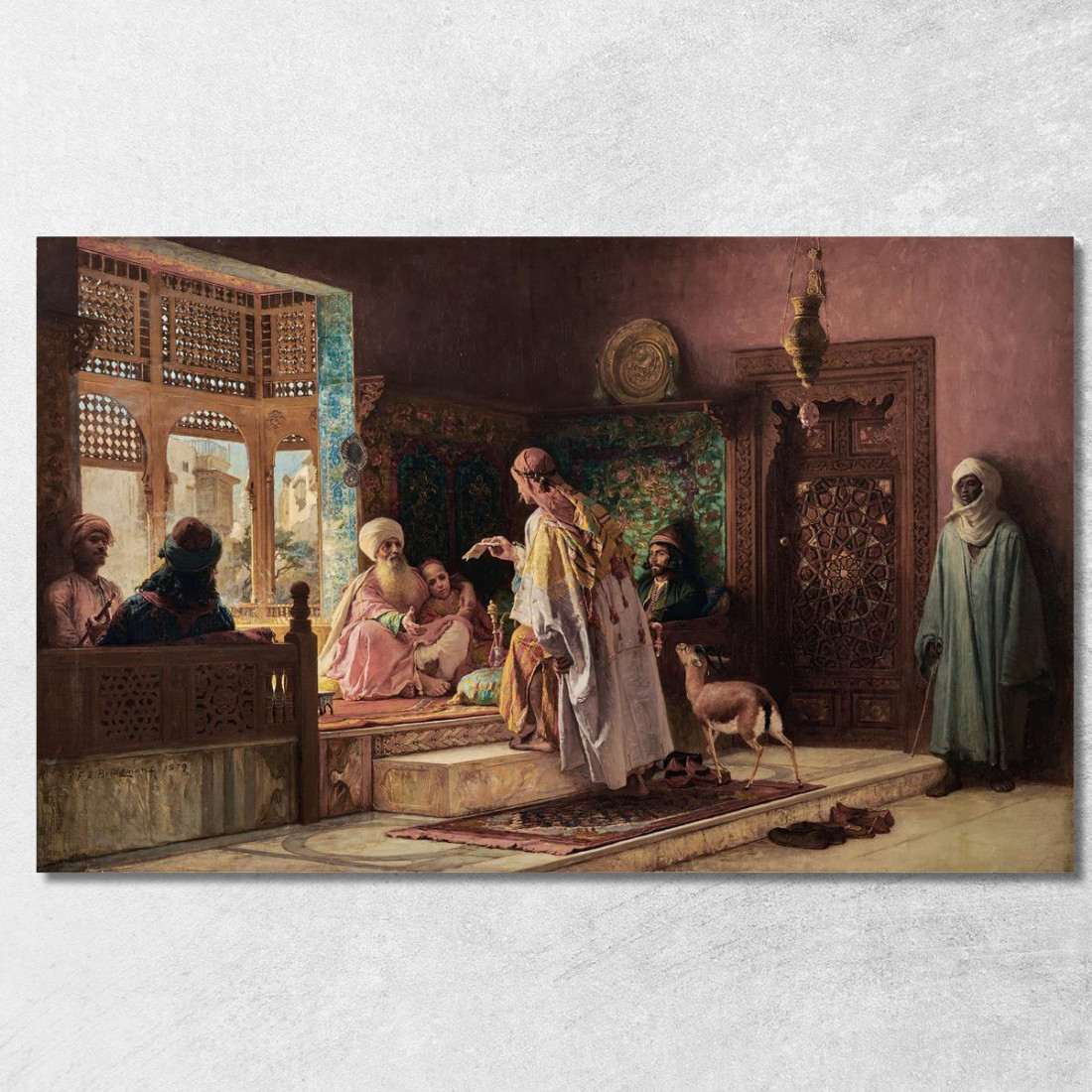 Il Messaggero Frederick Arthur Bridgman fab59 quadro stampato su tela Il Messaggero Frederick Arthur Bridgman fab59 quadro stampato su tela