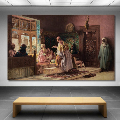 Il Messaggero Frederick Arthur Bridgman fab59 quadro stampato su tela