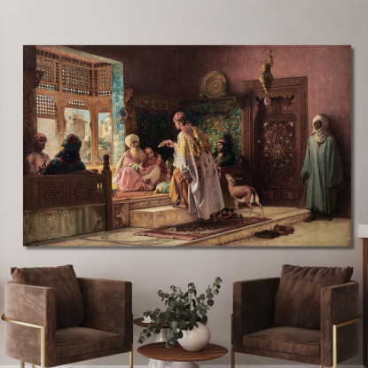 Il Messaggero Frederick Arthur Bridgman fab59 quadro stampato su tela