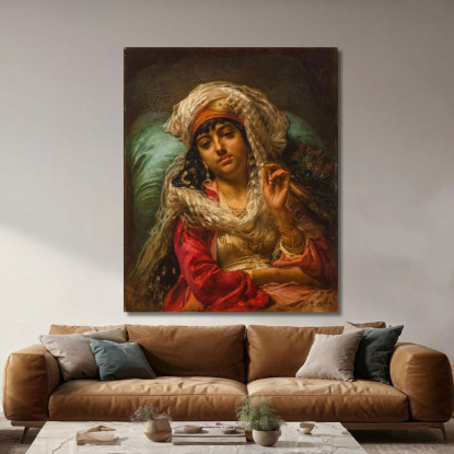 Il Ventaglio Del Pavone Frederick Arthur Bridgman fab61 quadro stampato su tela