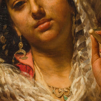 Il Ventaglio Del Pavone Frederick Arthur Bridgman fab61 quadro stampato su tela