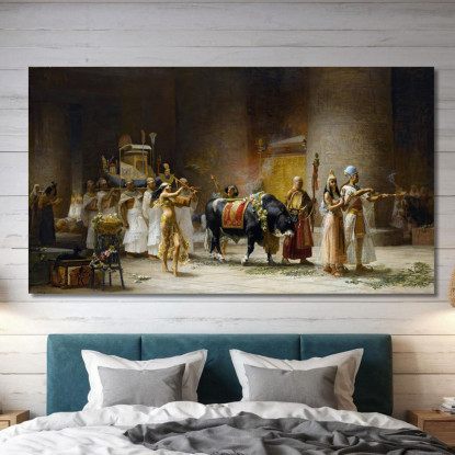 La Processione Del Toro Apis Frederick Arthur Bridgman fab62 quadro stampato su tela