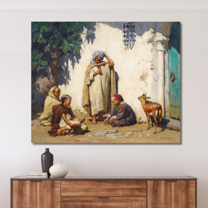 Il Giovane Scriba Frederick Arthur Bridgman fab66 quadro stampato su tela