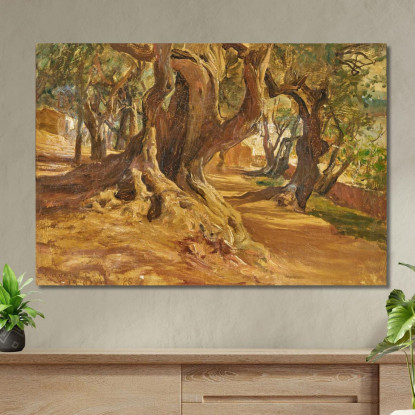 Tronco D'Albero Frederick Arthur Bridgman fab68 quadro stampato su tela