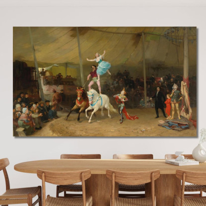 Un Cirque En Province Il Circo Americano In Francia Frederick Arthur Bridgman fab70 quadro stampato su tela