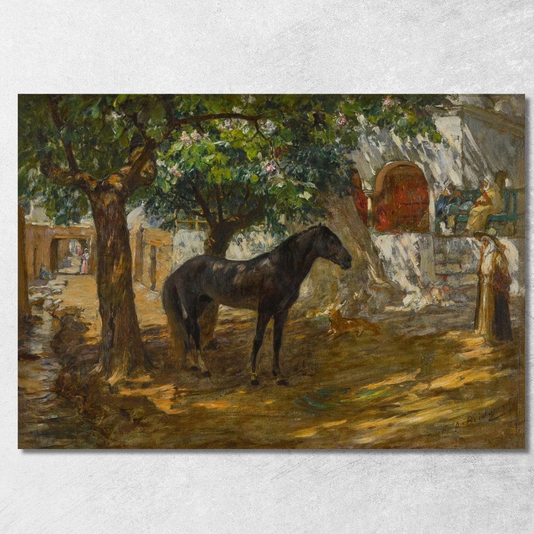 Villaggio Nel Sahara Frederick Arthur Bridgman fab71 quadro stampato su tela Villaggio Nel Sahara Frederick Arthur Bridgman fab71 quadro stampato su tela