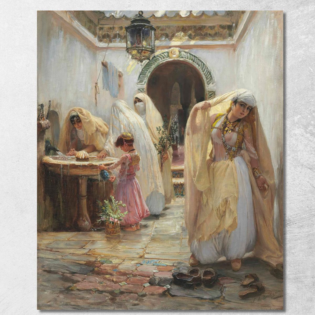 Le Donne Alla Fontana Frederick Arthur Bridgman fab74 quadro stampato su tela Le Donne Alla Fontana Frederick Arthur Bridgman fab74 quadro stampato su tela