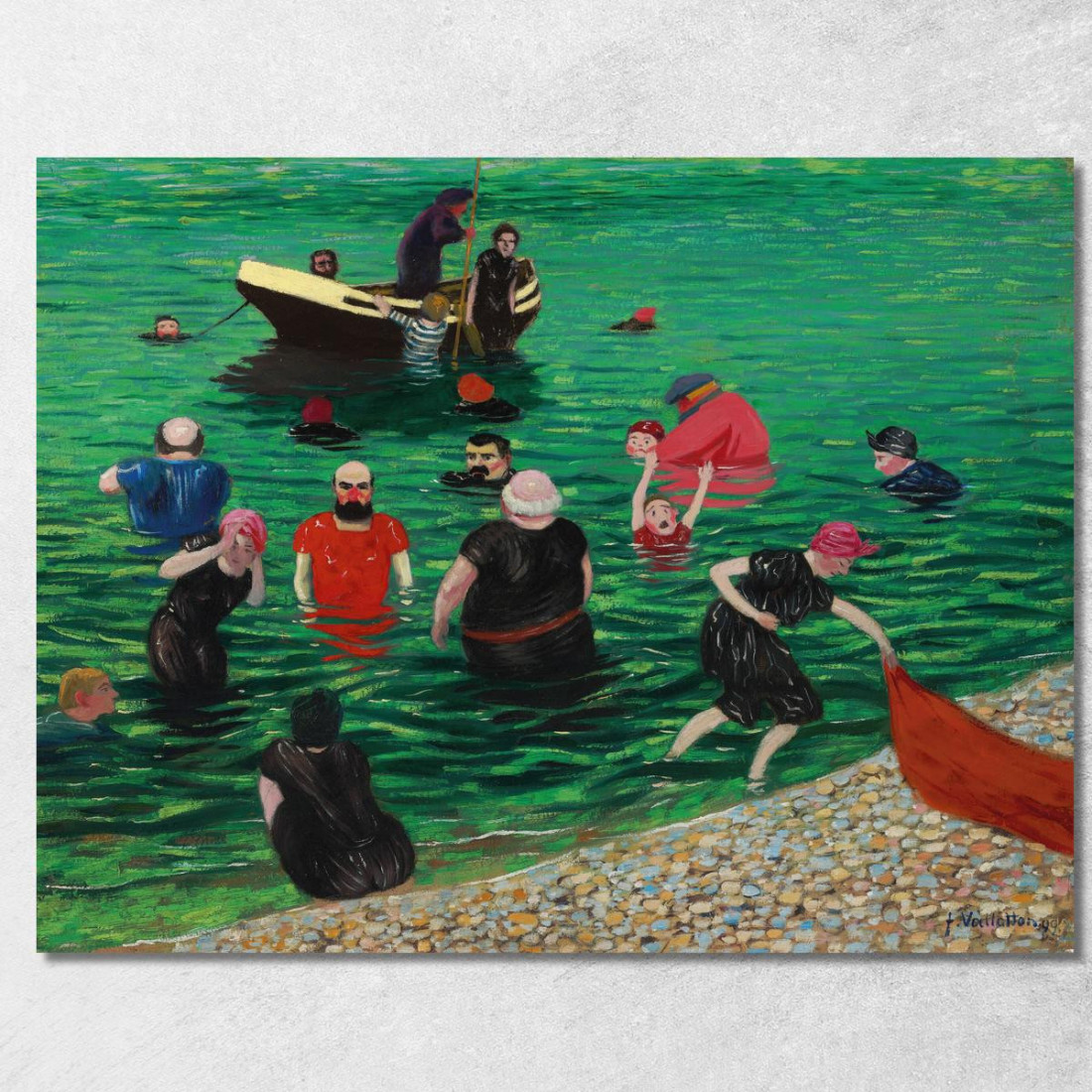 Nuotare A Etretat Félix Vallotton fvl20 quadro stampato su tela Nuotare A Etretat Félix Vallotton fvl20 quadro stampato su tela