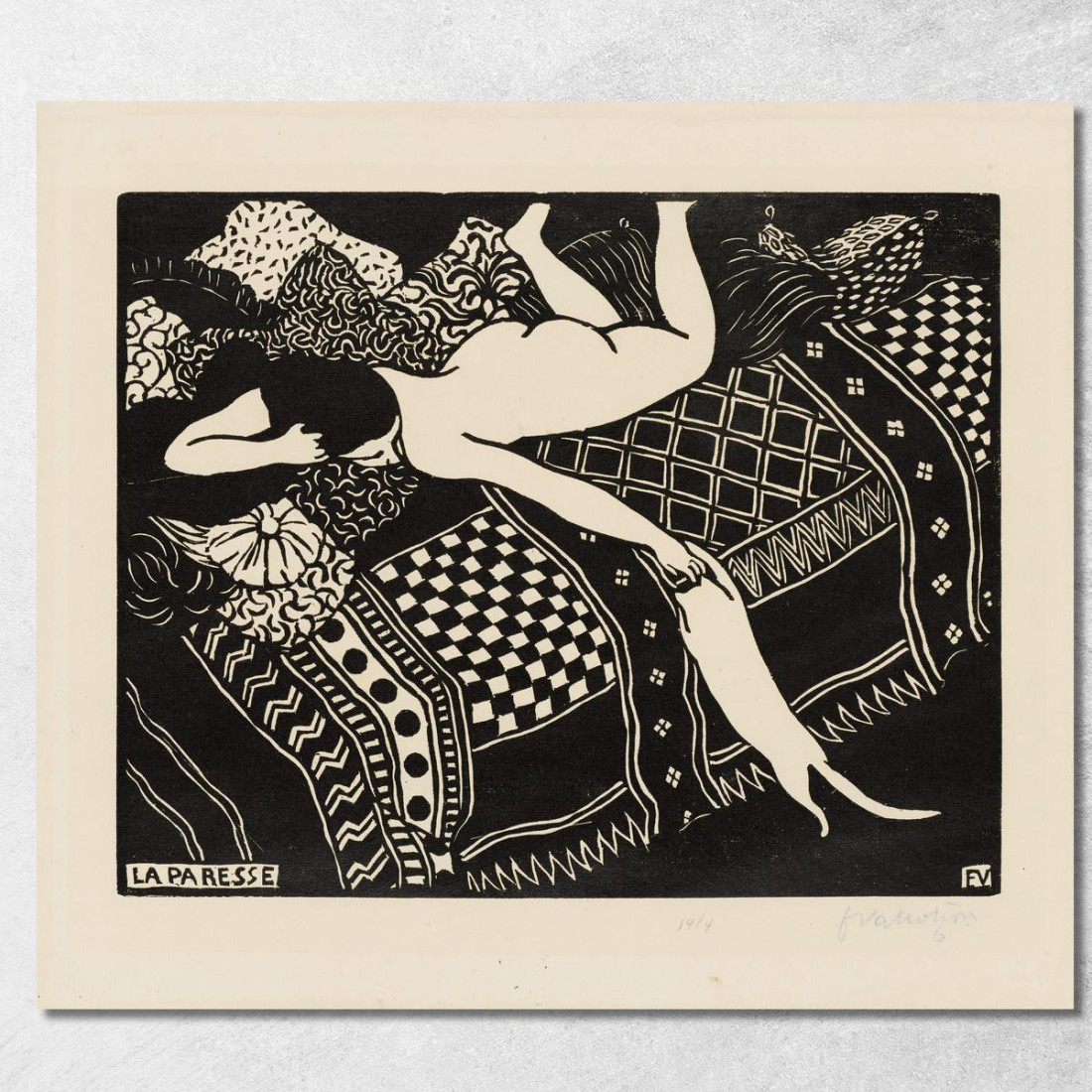 Pigrizia Félix Vallotton fvl29 quadro stampato su tela Pigrizia Félix Vallotton fvl29 quadro stampato su tela
