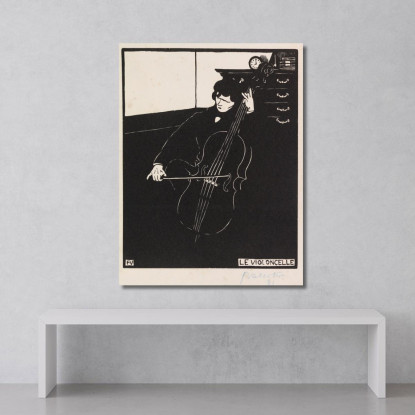 Gli Strumenti Musicali Per Violoncello I Félix Vallotton fvl31 quadro stampato su tela