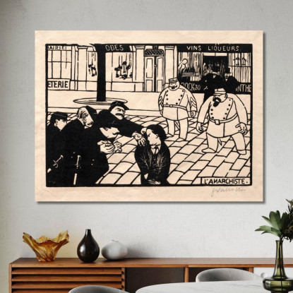 L'Anarchico Félix Vallotton fvl48 quadro stampato su tela