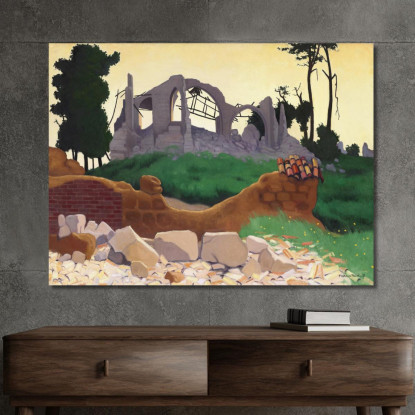 La Chiesa Di Souain Félix Vallotton fvl53 quadro stampato su tela