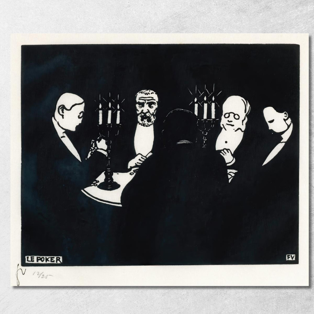 Il Gioco Del Poker Félix Vallotton fvl60 quadro stampato su tela Il Gioco Del Poker Félix Vallotton fvl60 quadro stampato su tela