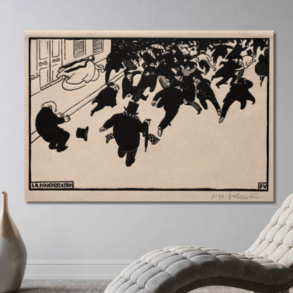 La Protesta Félix Vallotton fvl63 quadro stampato su tela