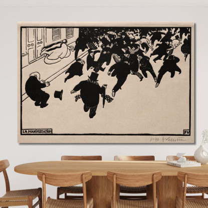 La Protesta Félix Vallotton fvl63 quadro stampato su tela