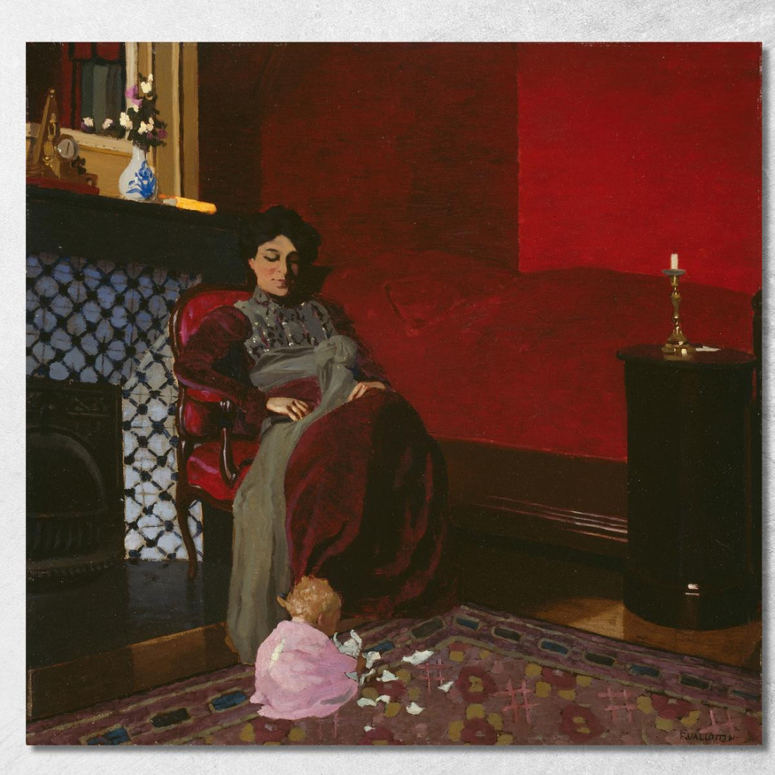 La Sala Rossa Etretat Félix Vallotton fvl64 quadro stampato su tela La Sala Rossa Etretat Félix Vallotton fvl64 quadro stampato su tela