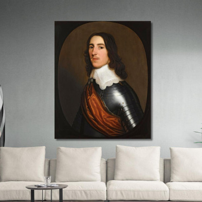 Ritratto Di Un Gentiluomo A Mezzo Busto Ritenuto Essere Sir Thomas Ogle Gerard van Honthorst gvh4 quadro stampato su tela