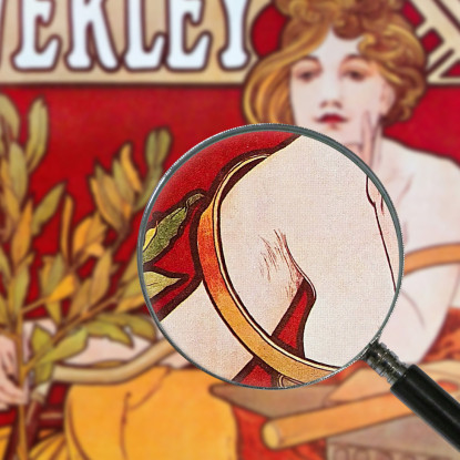 Cicli Waverley Parigi 1898 Alphonse Mucha amu33 quadro stampato su tela