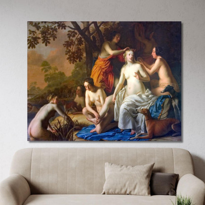 Diana Con Le Sue Ninfe Gerard van Honthorst gvh16 quadro stampato su tela