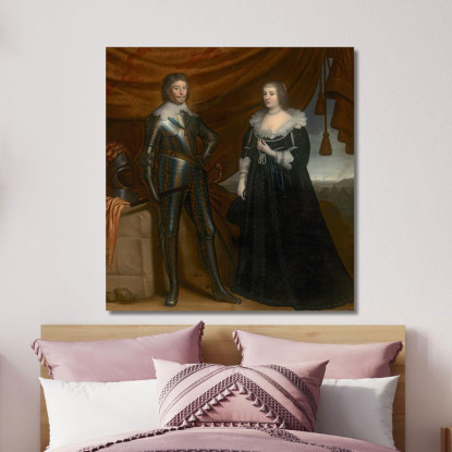 Doppio Ritratto Di Frederik Hendrik E Amalia Di Solms-Braunfels Gerard van Honthorst gvh18 quadro stampato su tela