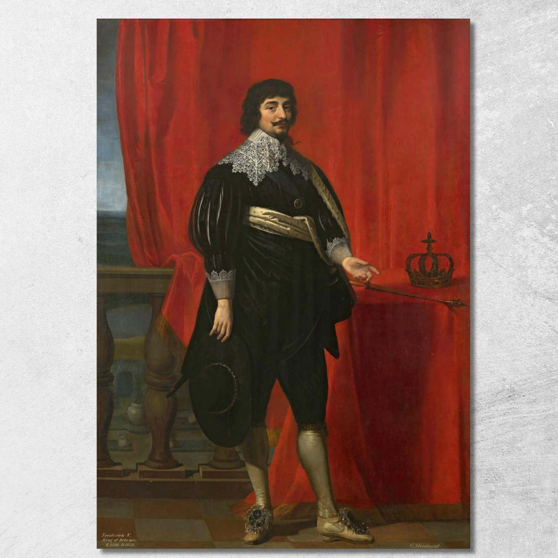 Ritratto Di Federico V Re Di Boemia Gerard van Honthorst gvh35 quadro stampato su tela Ritratto Di Federico V Re Di Boemia Gerard van Honthorst gvh35 quadro stampato su tela