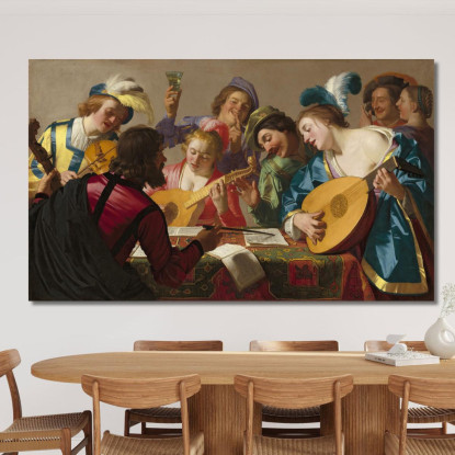 Il Concerto Gerard van Honthorst gvh45 quadro stampato su tela