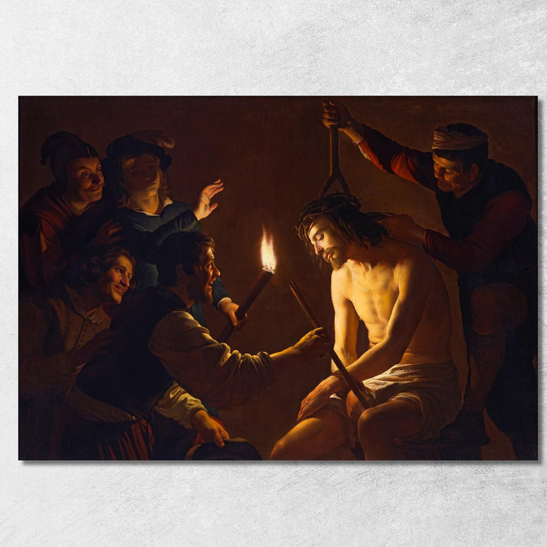 La Derisione Di Cristo Gerard van Honthorst gvh53 quadro stampato su tela