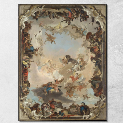 Allegoria Dei Pianeti E Dei Continenti Giovanni Battista Tiepolo gbt8 quadro stampato su tela