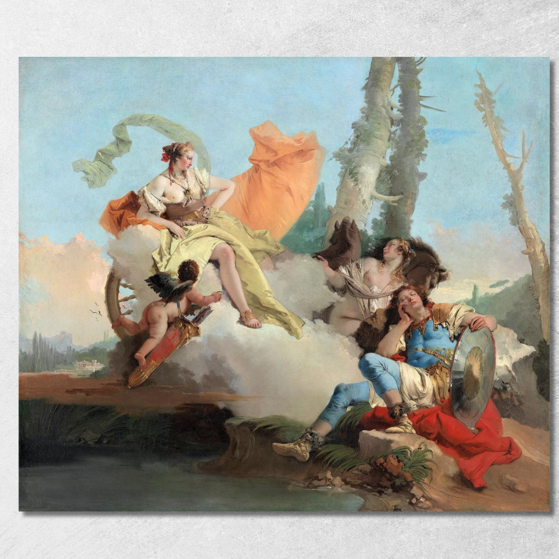 Armida Incontra Rinaldo Addormentato Giovanni Battista Tiepolo gbt13 quadro stampato su tela