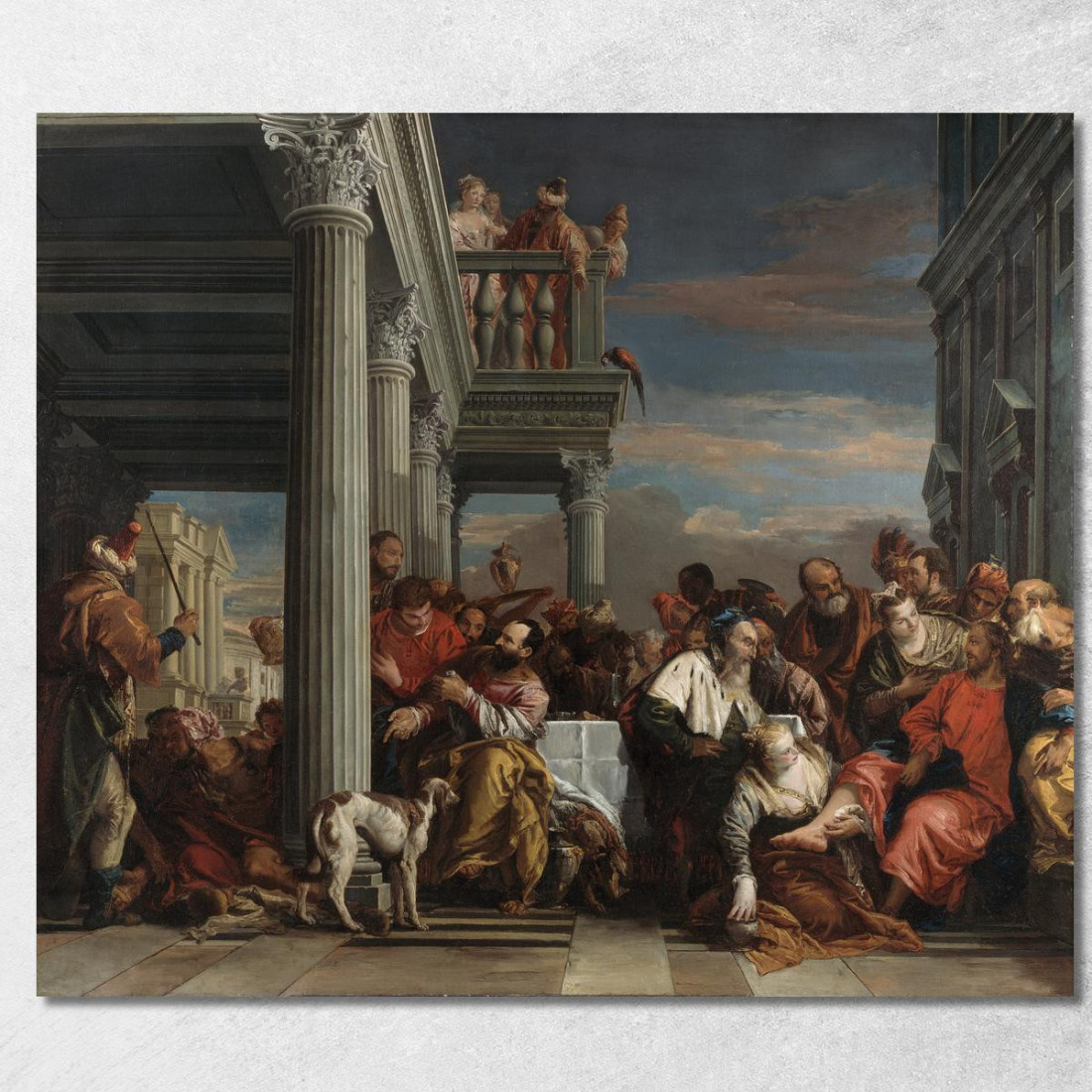 Cristo Nella Casa Di Simone Il Fariseo Giovanni Battista Tiepolo gbt17 quadro stampato su tela Cristo Nella Casa Di Simone Il Fariseo Giovanni Battista Tiepolo gbt17 quadro stampato su tela